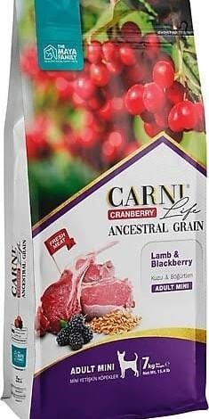 Carni Life Carni Dog Adult Mini (Mini Irk Yetişkin Köpek) Kuzu Eti Ve Böğürtlenli Köpek Maması 7 Kg