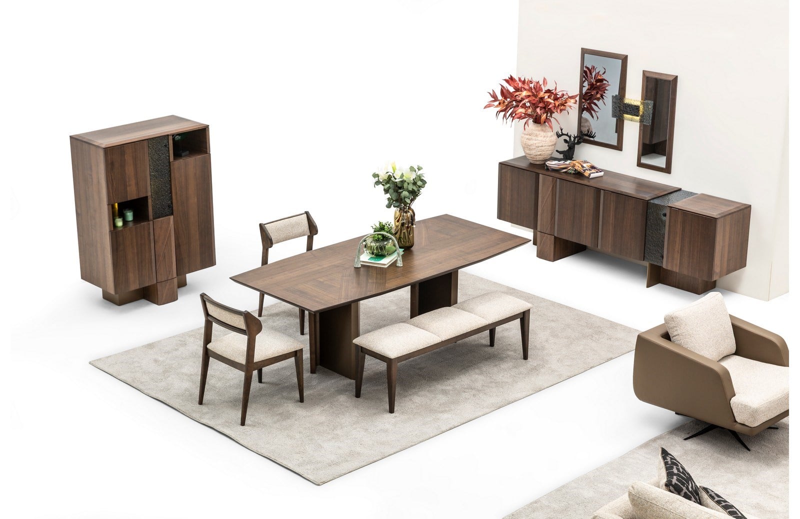 Brown Yemek Odası Takımı