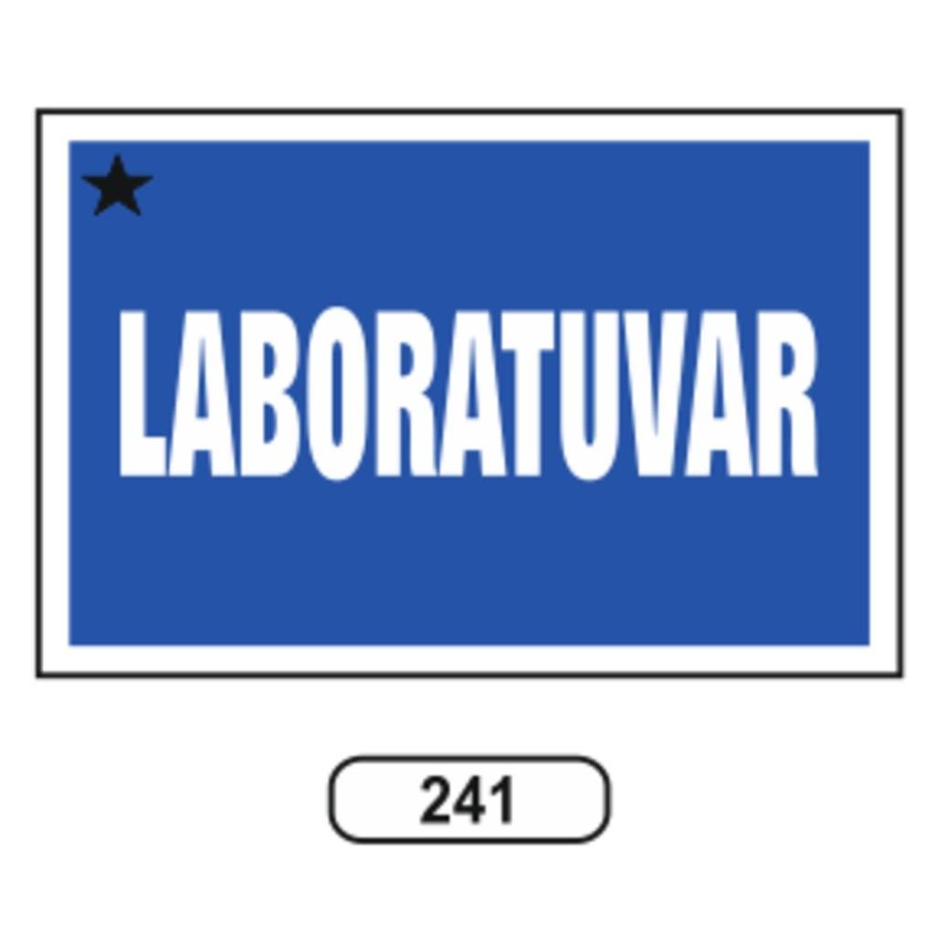 Ergündoğdu 241 Laboratuvar PVC Uyarı Levhası 25 x 35 cm