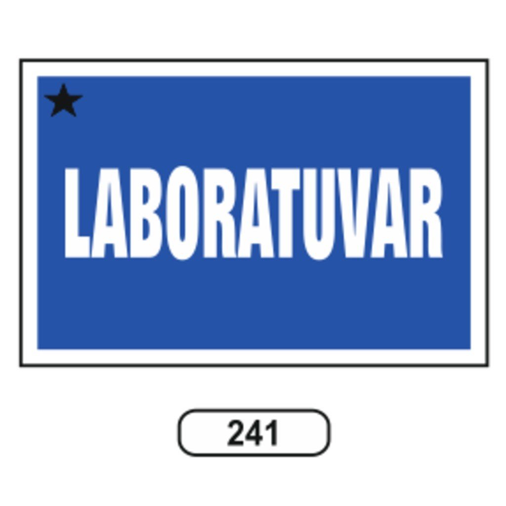Ergündoğdu 241 Laboratuvar PVC Uyarı Levhası 25 x 35 cm