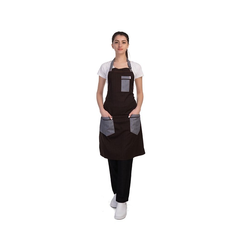 Formteks Barista  Boydan  Çizgili  Kot  Önlük  