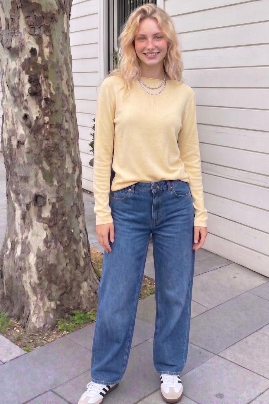 SARI BASIC İNCE TRİKO BLUZ