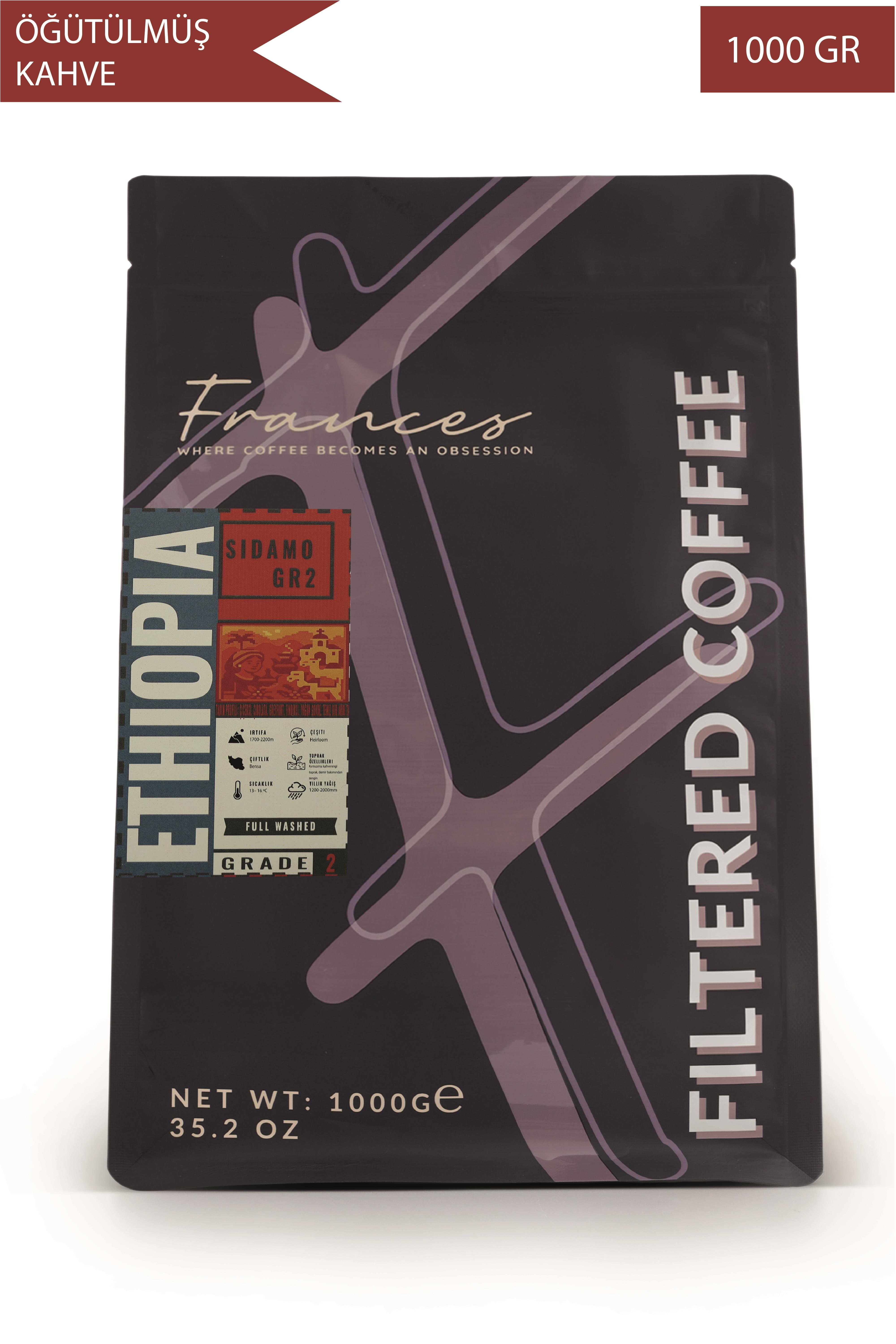 %100 Arabica Ethiopia | Öğütülmüş Filtre Kahve | 1Kg | Canlı Asidite