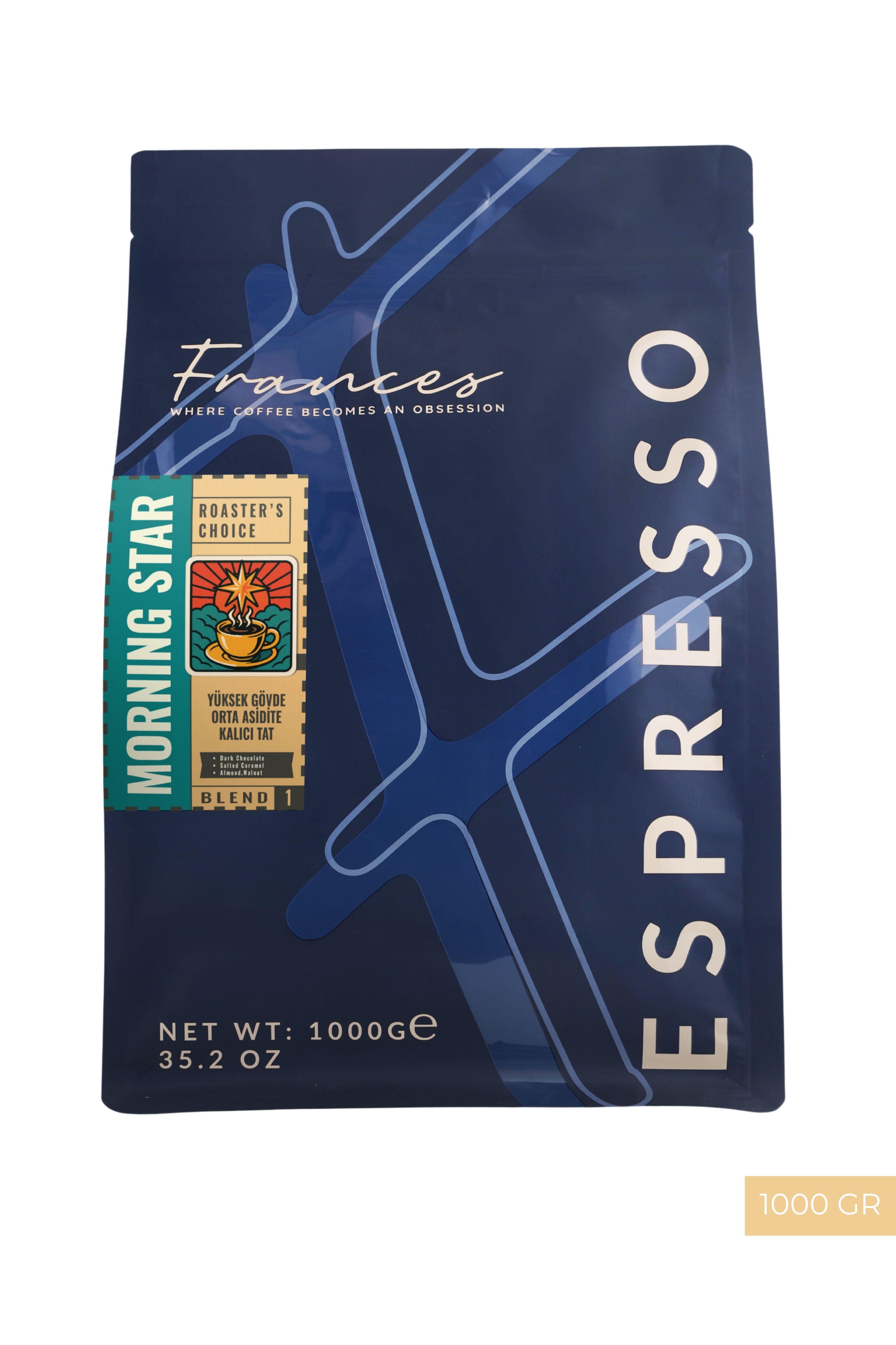 %100 Arabica Morning Star Espresso | Çekirdek Kahve | 1000 GR