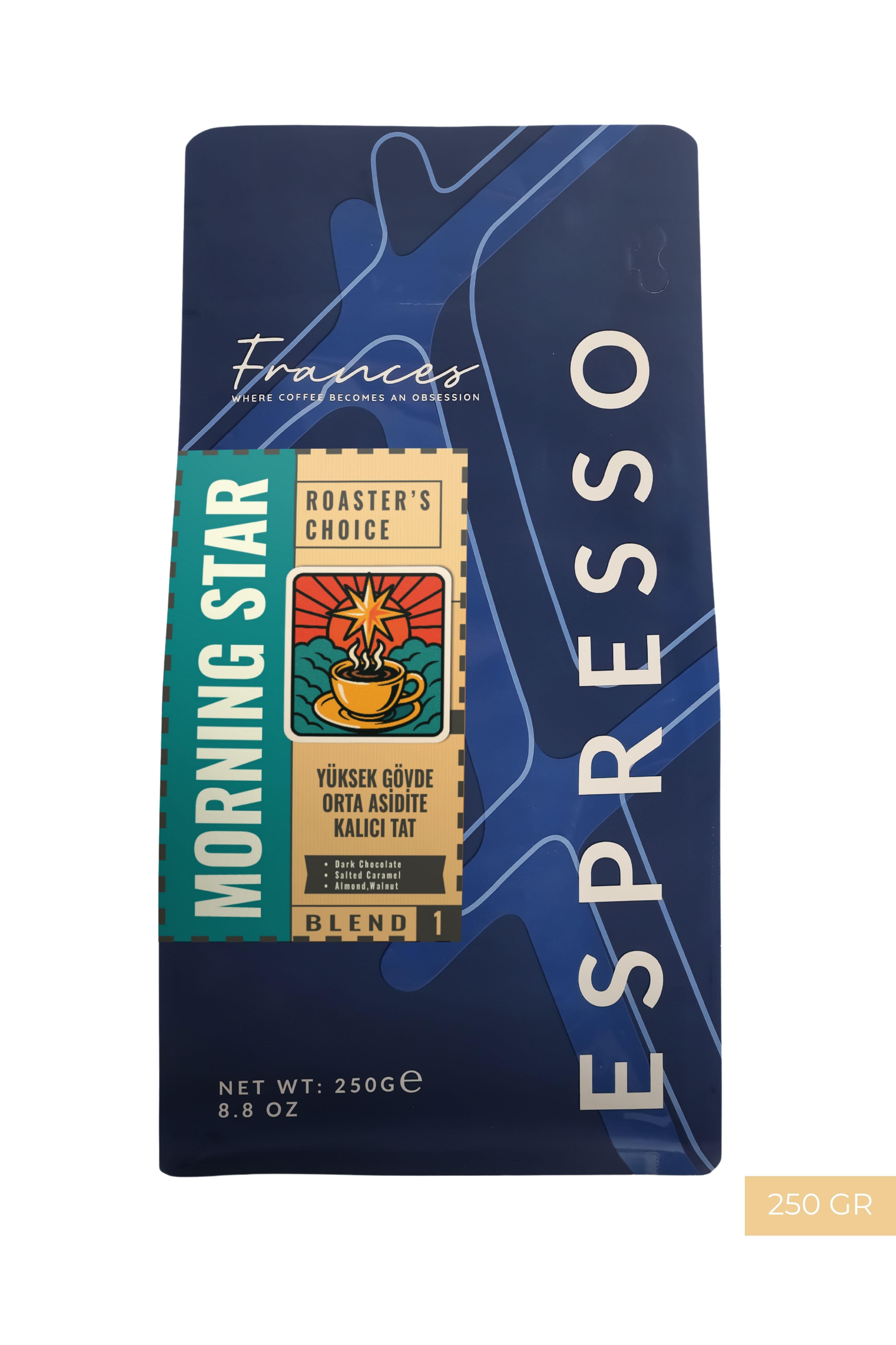 %100 Arabica Morning Star Espresso | Çekirdek Kahve | 250 GR