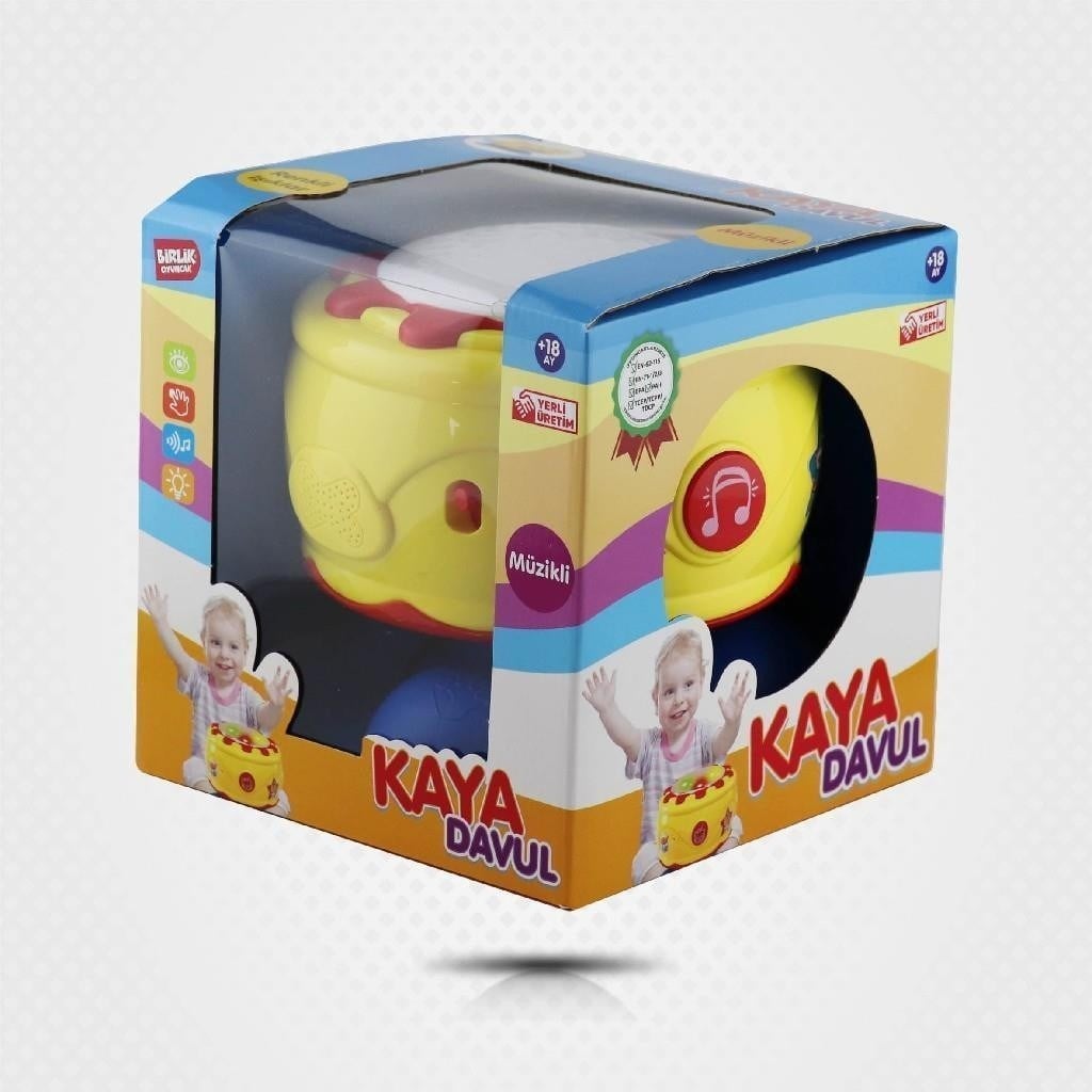 Pilli Işıklı Sesli Kaya Davul