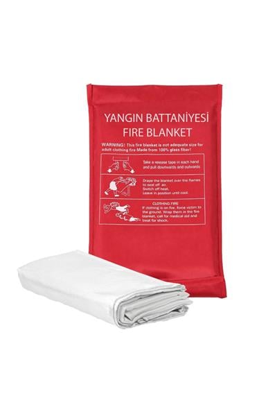 Yangın Söndürme Battaniyesi Çantalı 100x150 Cm Sertifikalı