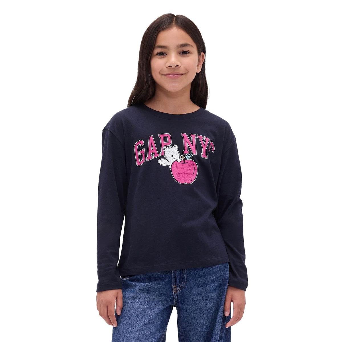 Gap Kız Çocuk Relaxed Grafik Logo T-Shirt -817650