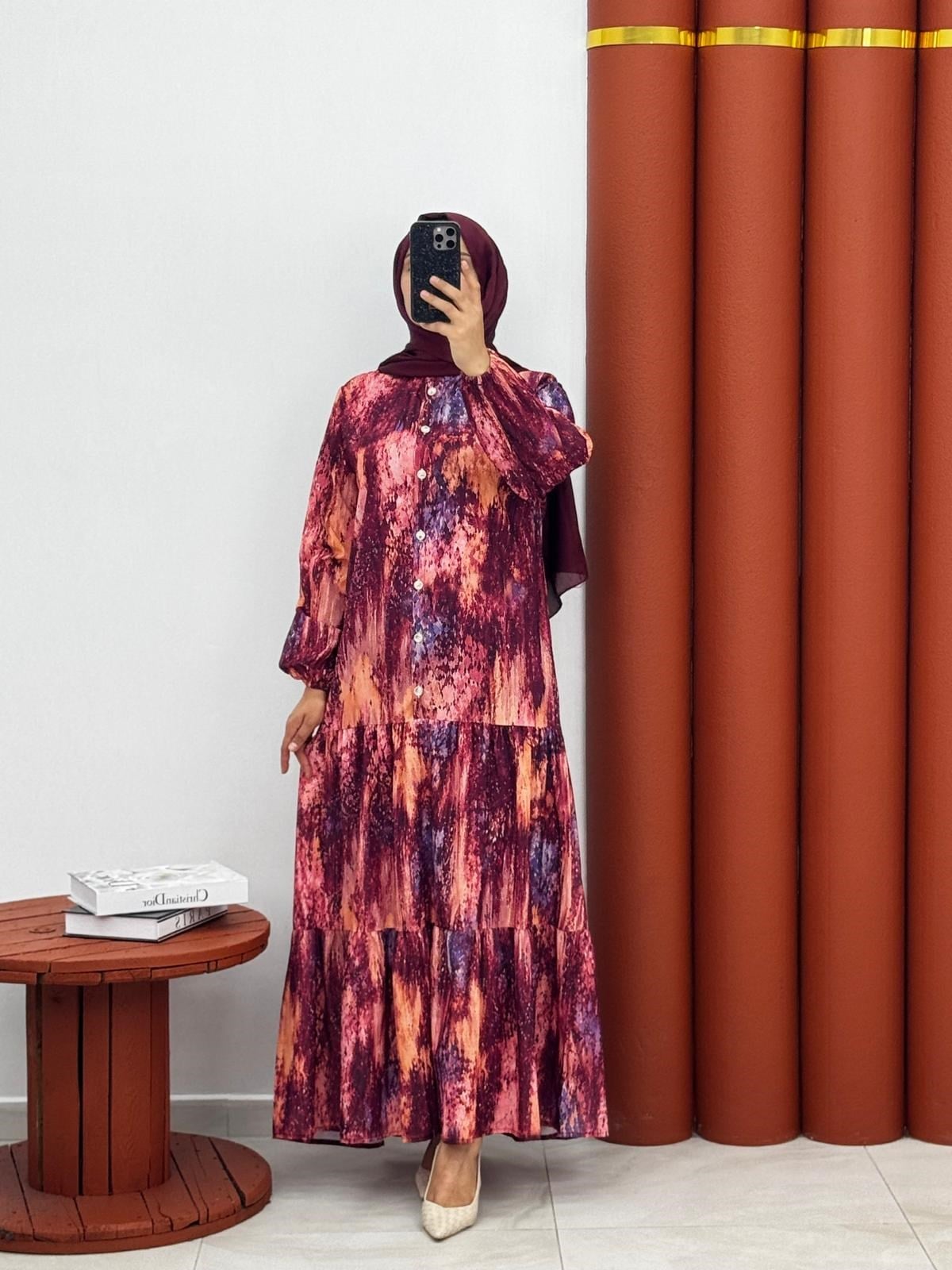 9186 Alaçatı JESSİCA kumaş bordo