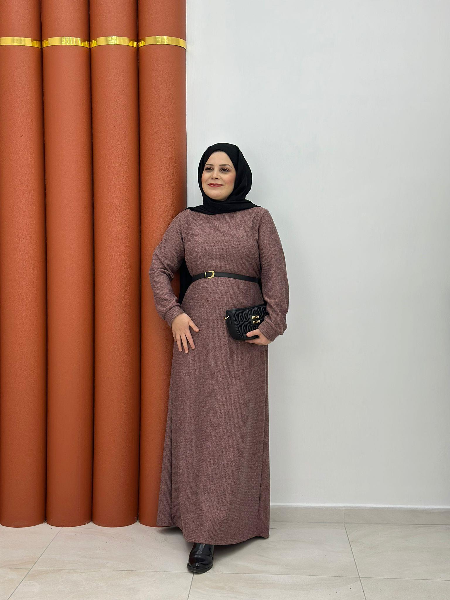 4812 yeni sezon triko örme elbise vişne çürügü