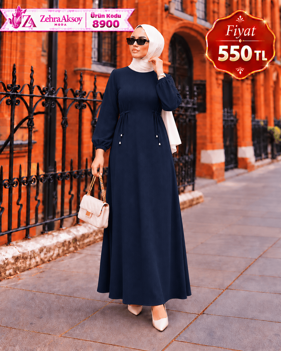 8900 örme elbise siyah