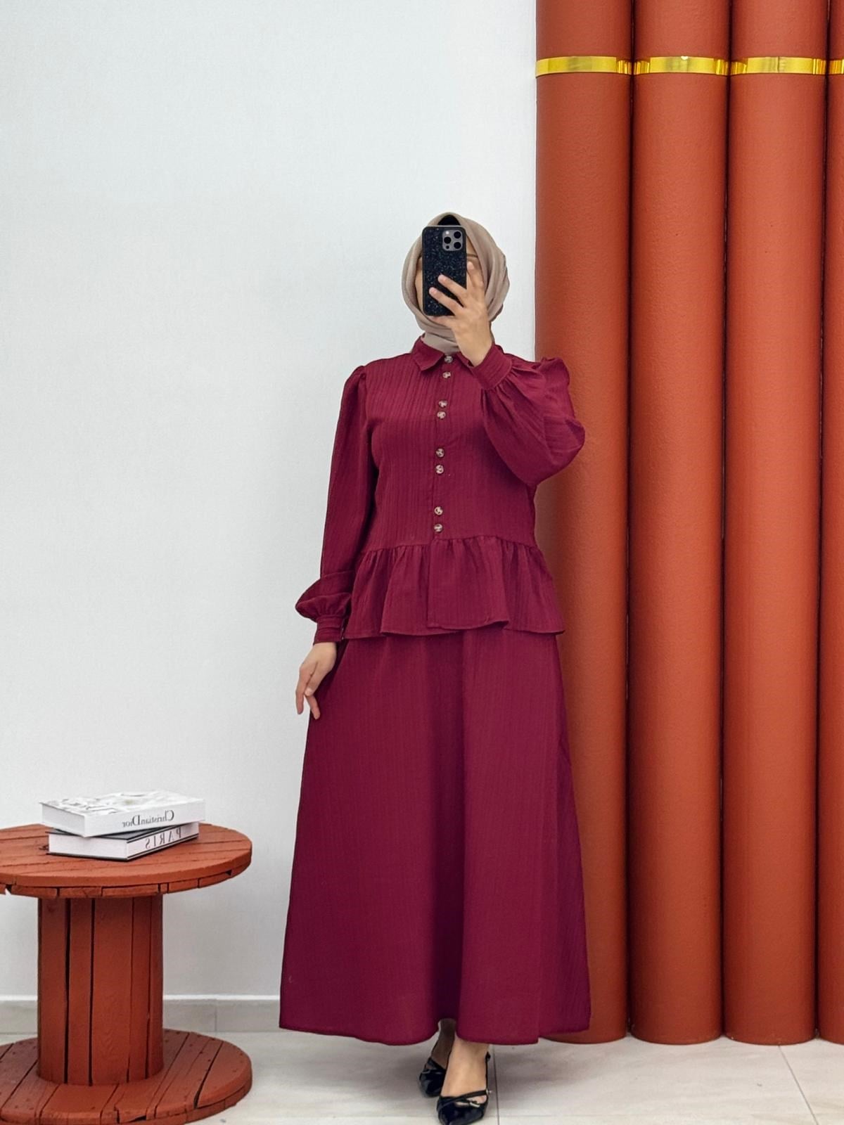 5641 Kırinkıl ikili takım bordo