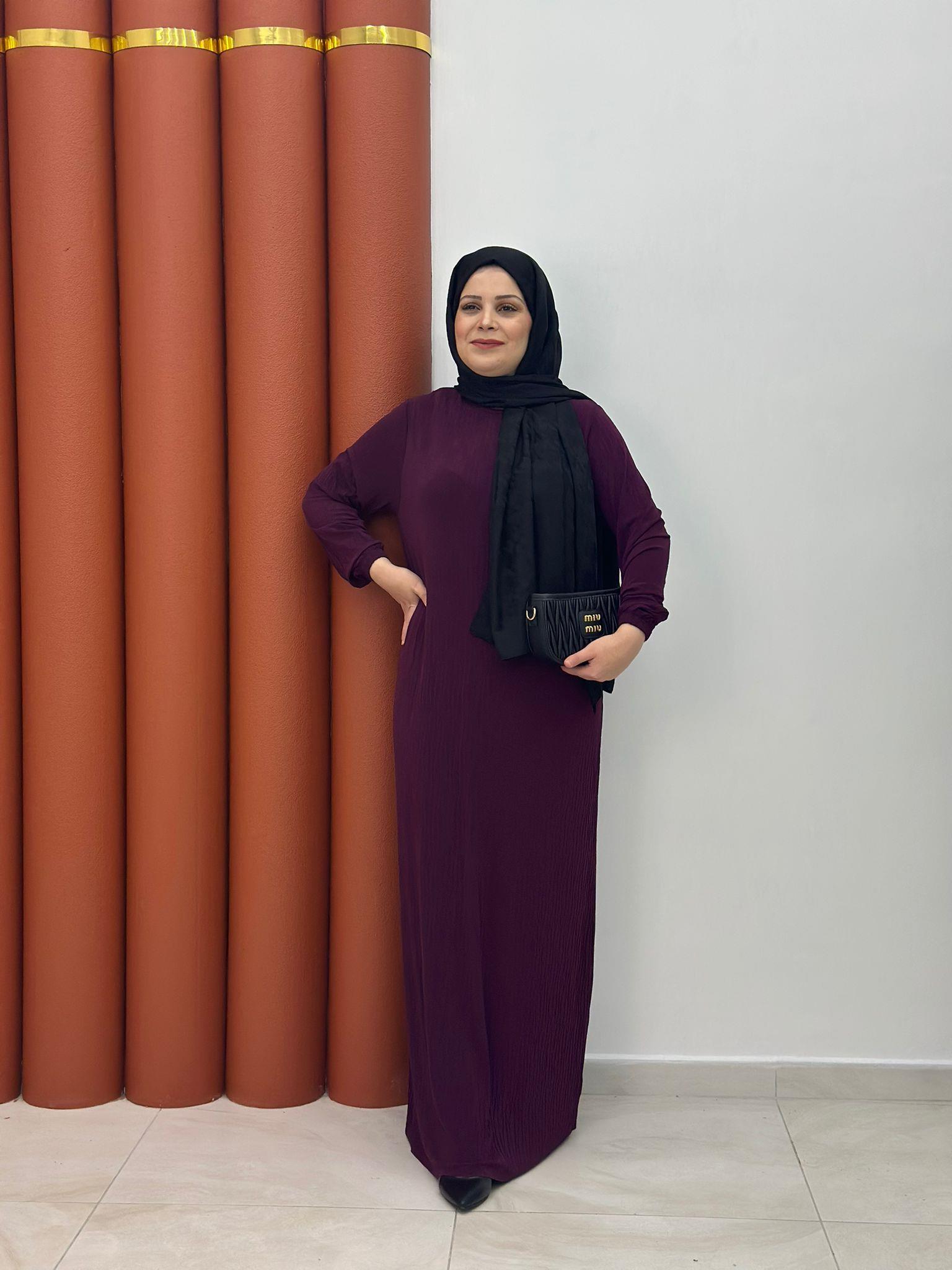 2121 sendy düz elbise mor