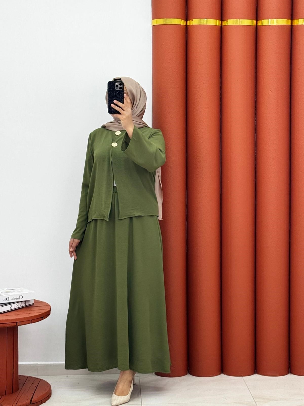 8532 Airobin etekli takım yeşil