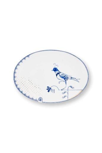 Blue Bırd Oval Servis Tabağı 30*21,5 cm