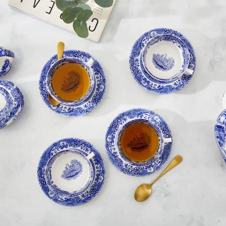 BLUE ITALIAN ÇAY FİNCANI VE TABAĞI