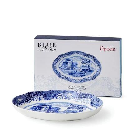 BLUE ITALIAN OVAL SERVİS 22 CM