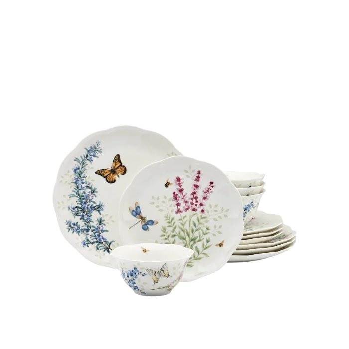 Butterfly Herbs 4 Kişilik 12 Parça Porselen Yemek Takımı