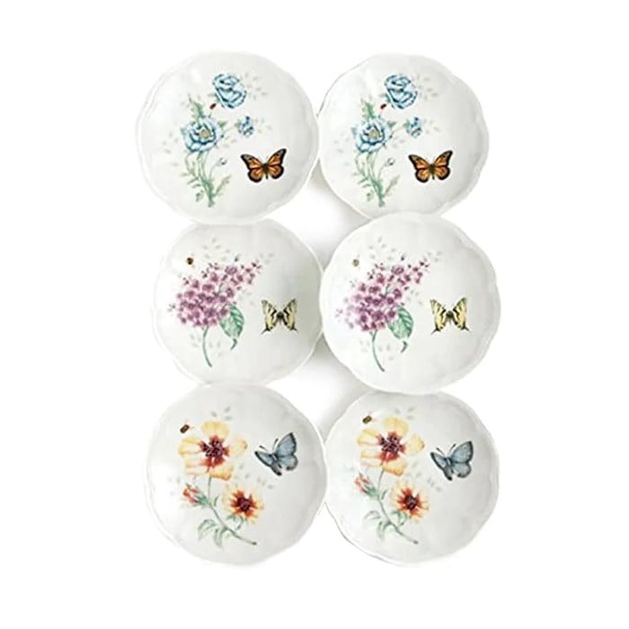 Butterfly Porselen Ekmek Tabağı 6'lı Set 15 cm