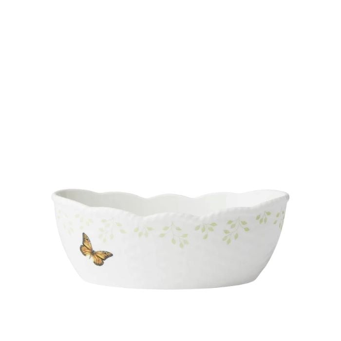 Butterfly Porselen Oval Ekmek Sepeti 26 cm