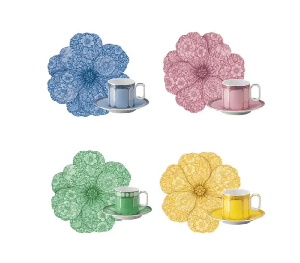 Dahlia Renkli Mix 4'lü Bardak MatıSeti
