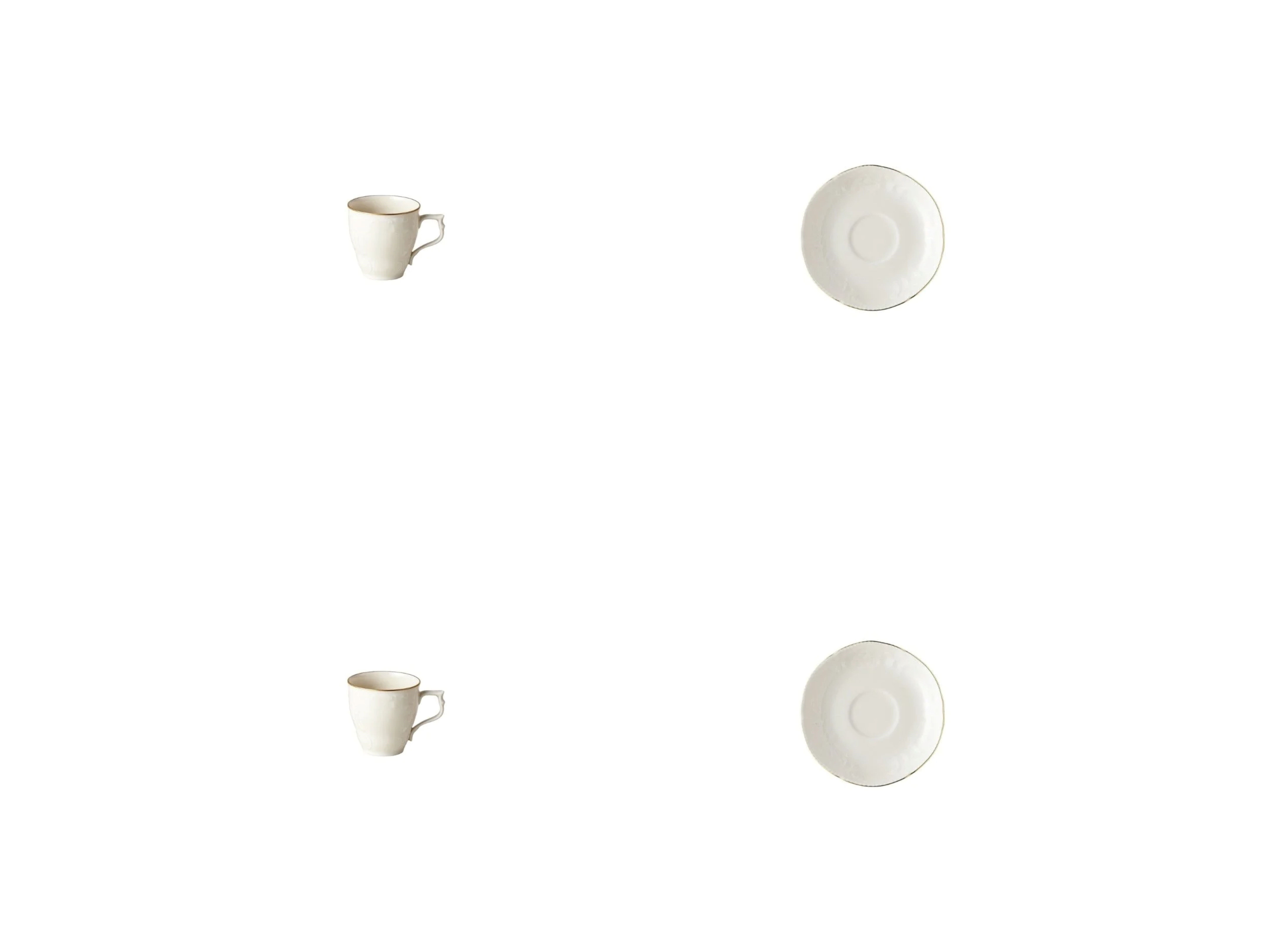 Espresso Set 4 Parça Sanssouci Elfenbein Gold