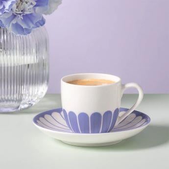 Fleur Bleu Mavi Porselen Türk Kahvesi Fincanı