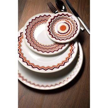 Iconic Turuncu Bordo Porselen Servis Kasesi 26,5 cm