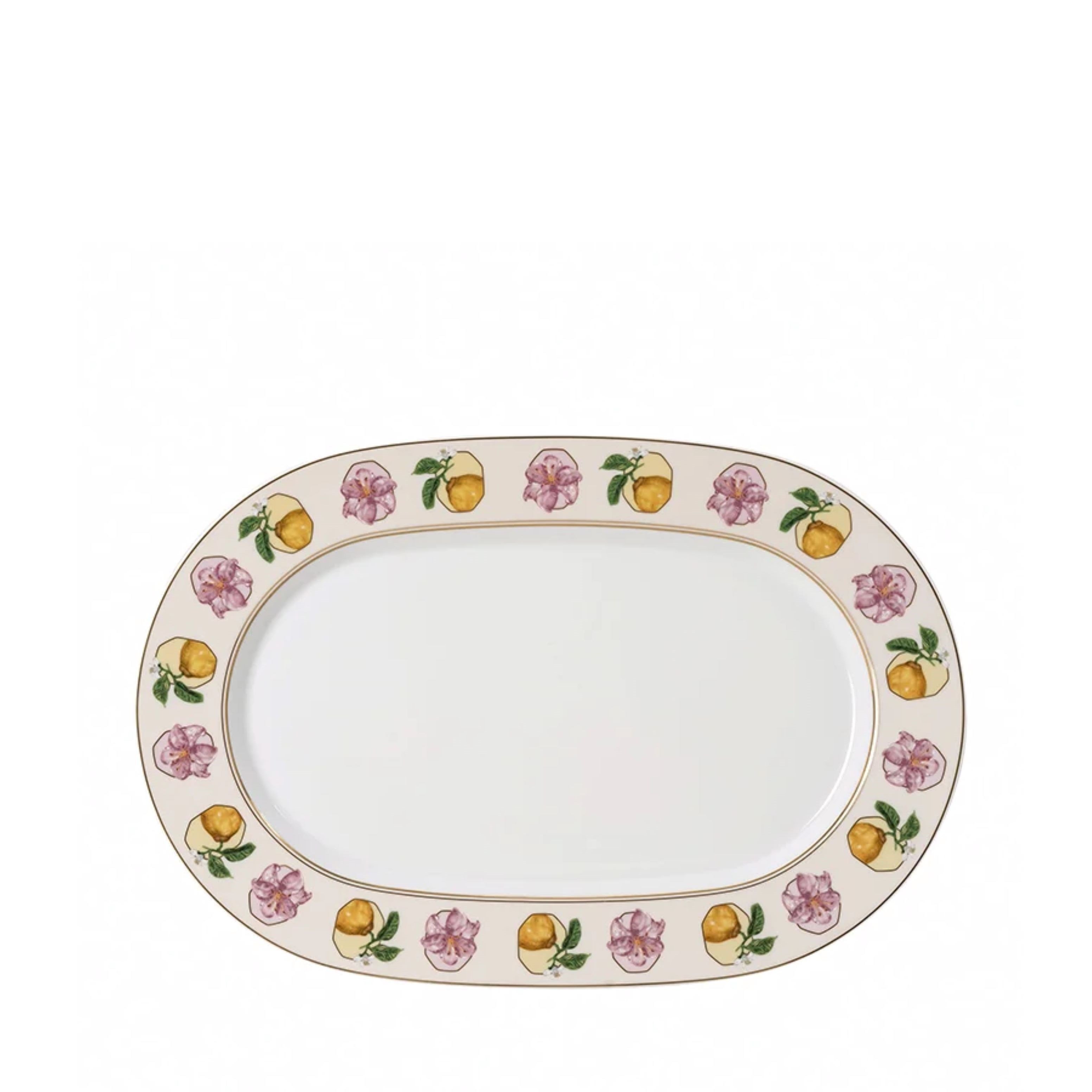 Idyllia Marshmallow Porselen Oval Servis Tabağı 34 cm