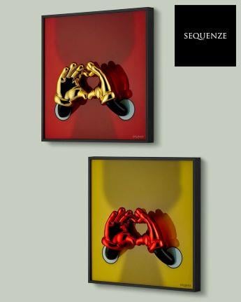 Kırmızı Tablo 40X40x Cm Collection by Sequenze Italy