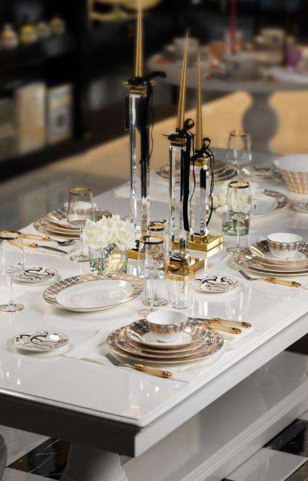 Monogram Gold Pasta Tabağı 21,5 cm