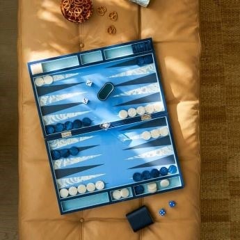 Palm Beach Blue Lacquer Tavla Seti