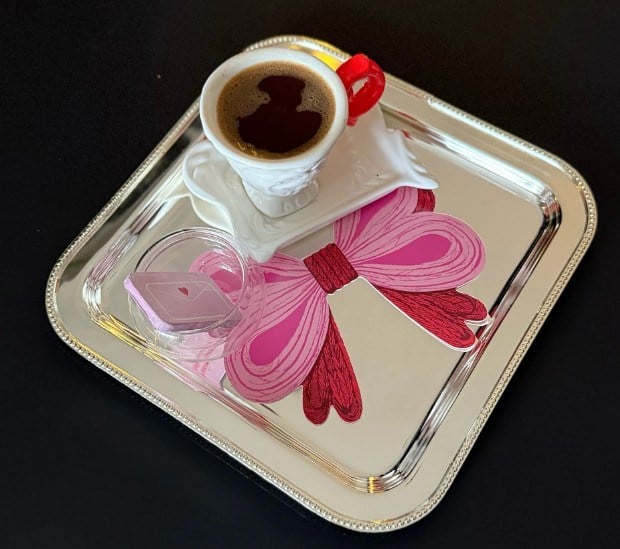 Pembe Fiyonk 4'lü Bardak Matı
