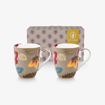 Pip Studio Haki Porselen Kupa Seti 350 Ml