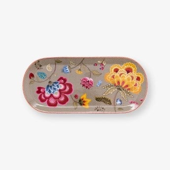 Pip Studio Haki Porselen Servis Tabağı 33,6X15,5 Cm