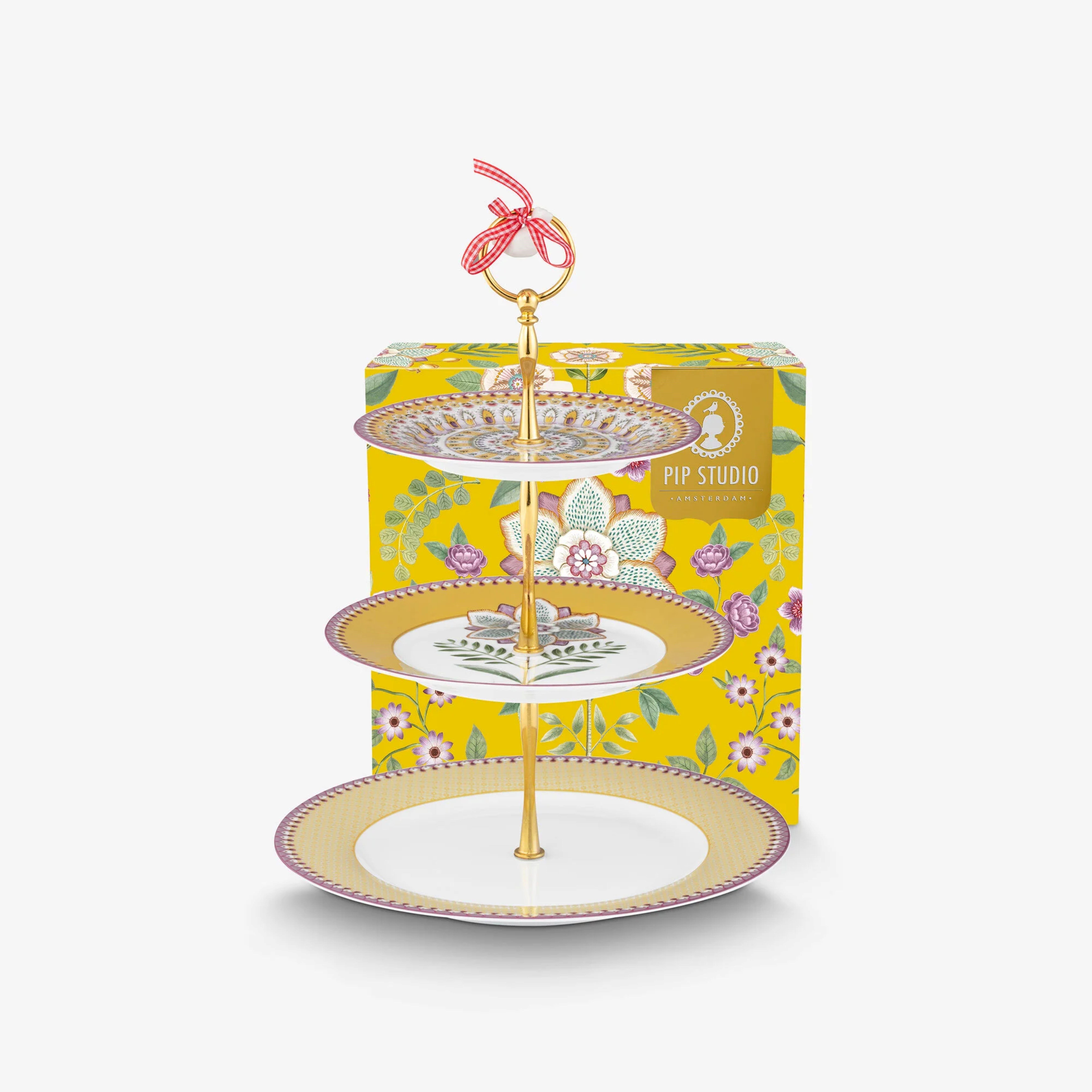 Pip Studio Sarı Porselen Kek Standı 26,5 Cm