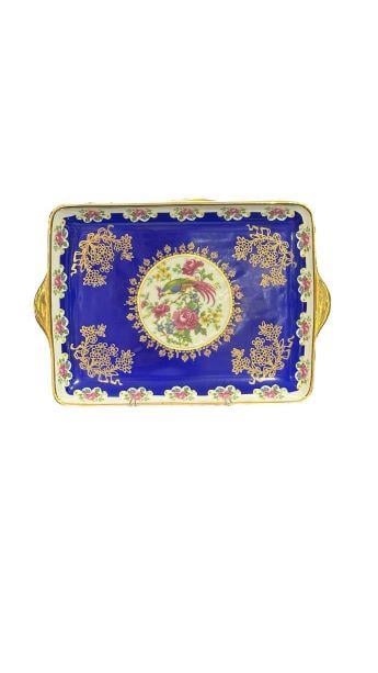 PORSELEN MİNİ TEPSİ LACİVERT