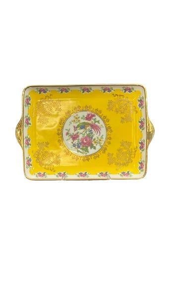 PORSELEN MİNİ TEPSİ SARI