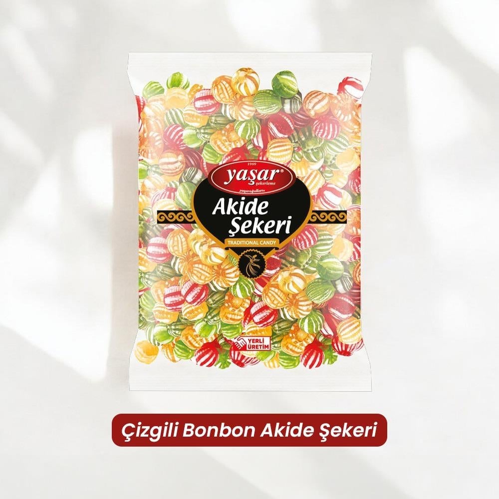 Çizgili Bonbon Akide Şekeri