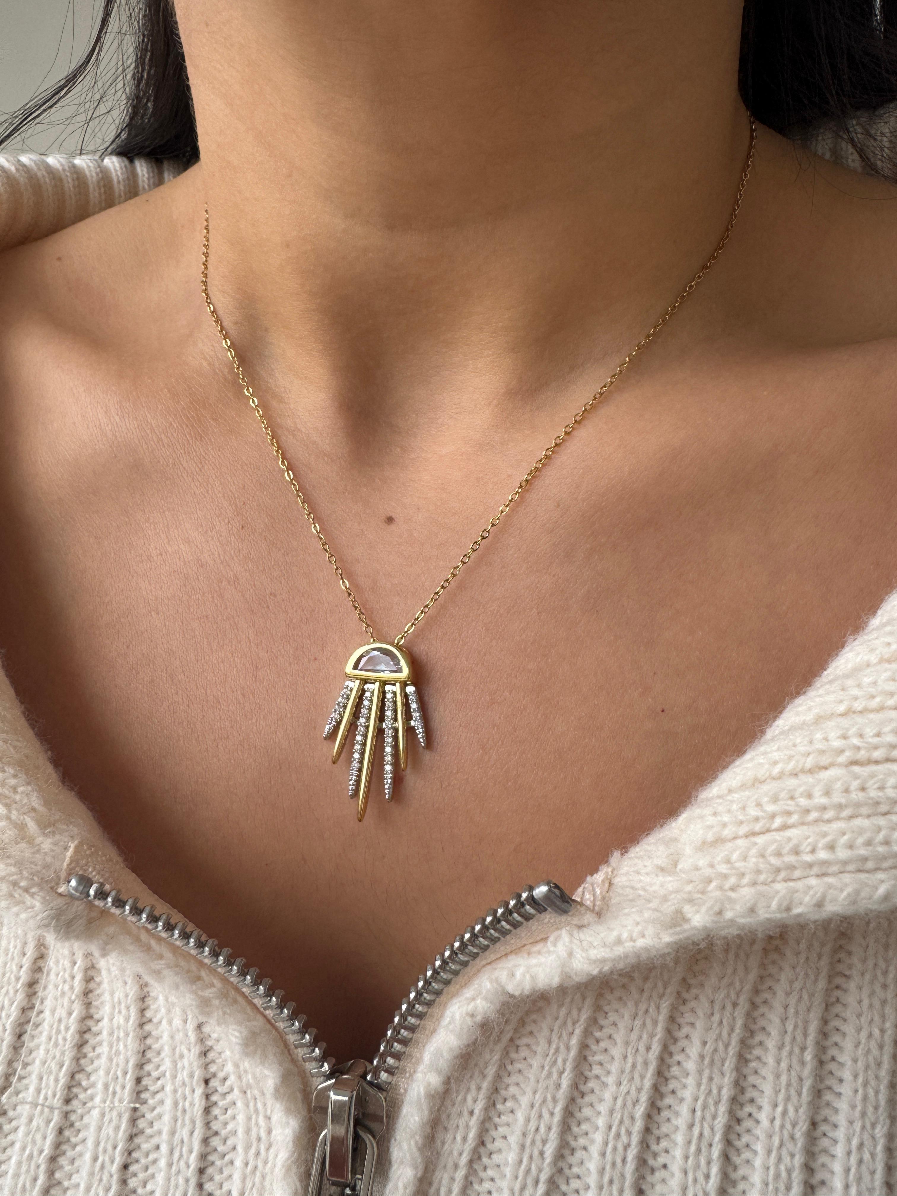 Çelik Marka Model Taşlı Kolye