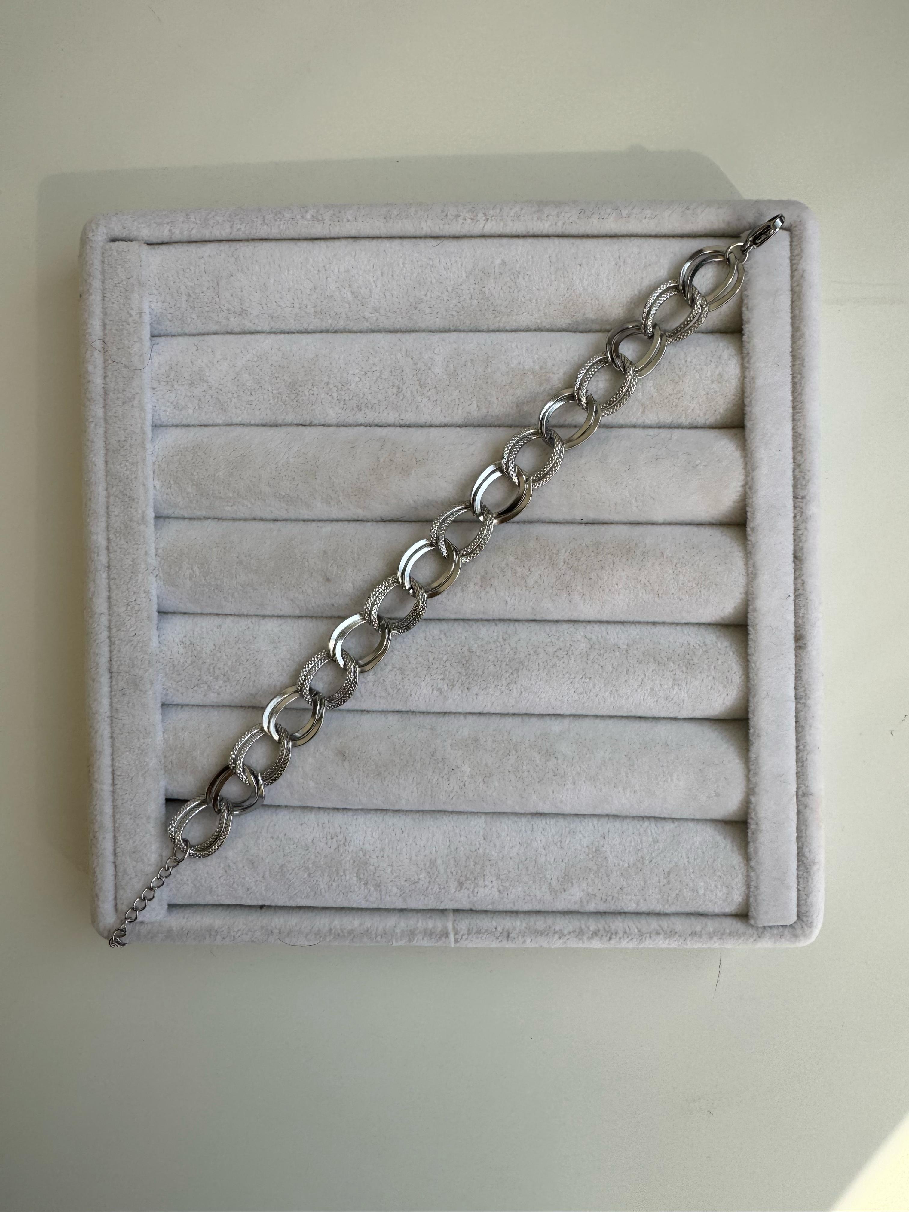 Çelik Silver Taşlı Bileklik