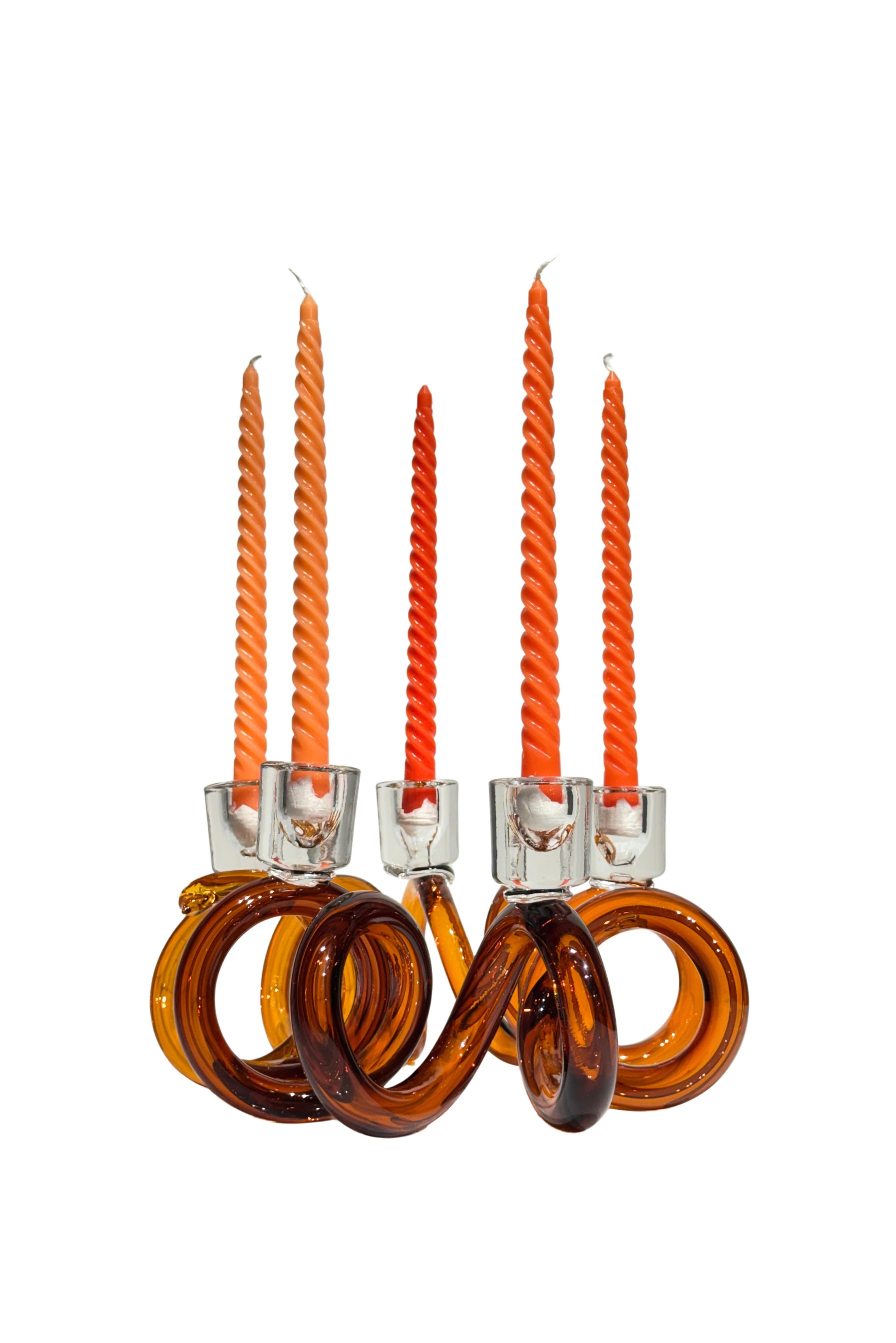 Amber 5'li Büyük İthal Şamdan