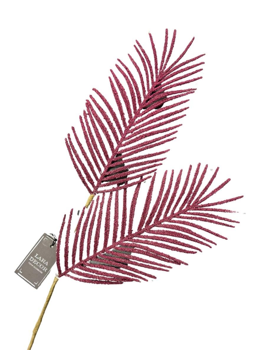 Bordo Dokulu Yapay Çiçek
