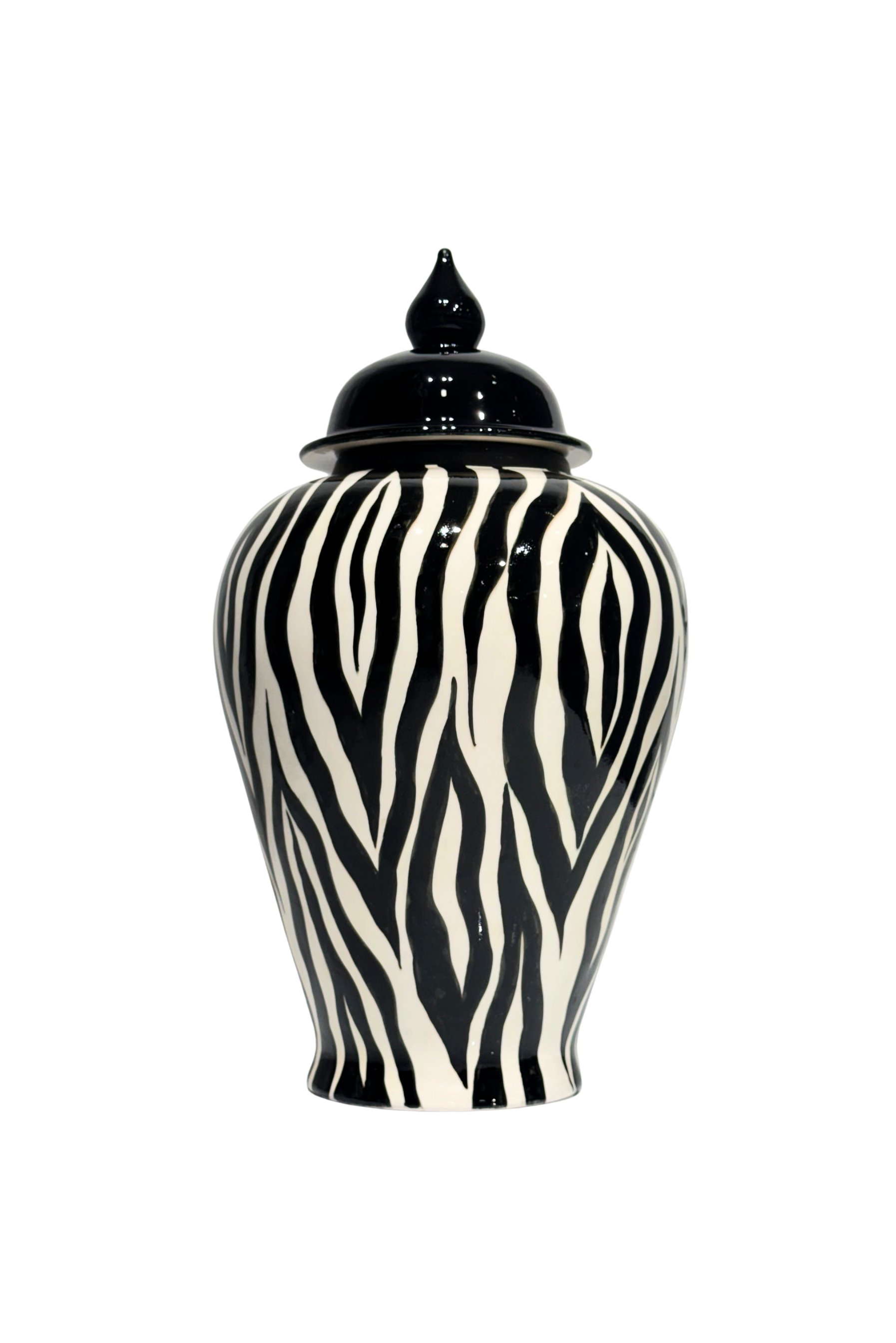Siyah Beyaz Zebra Seramik Küp 40 cm