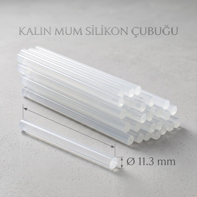 Kalın Mum Silikon Çubuğu - 11.3 mm - 1 Kilogram