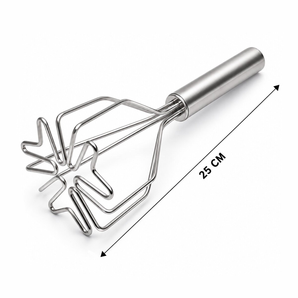 Patates Ezici - Kalp Şekilli - Paslanmaz Çelik - 26 cm Uzunluk