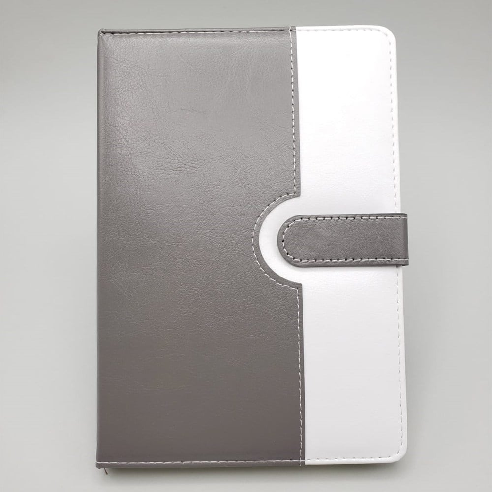 Tarihsiz Ajanda Defter Beyaz Gri Renk