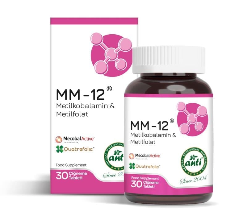 Anti Mm-12® B12Vitamini ve Metil folat Çiğneme Tableti