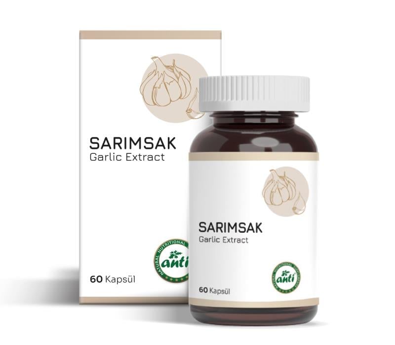 Anti Sarımsak Ekstresi 60 Kapsül Helal Koşer Sertefikalı