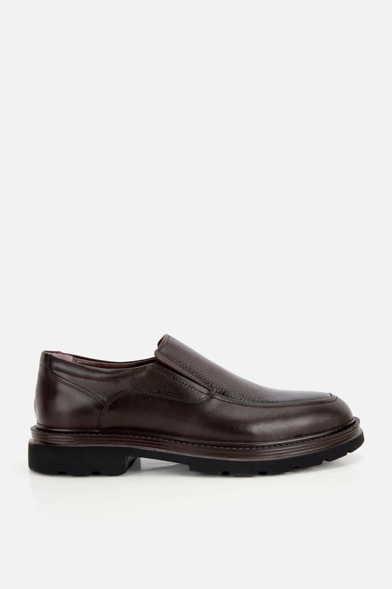 Erkek Kahverengi Deri Klasik Ayakkabı